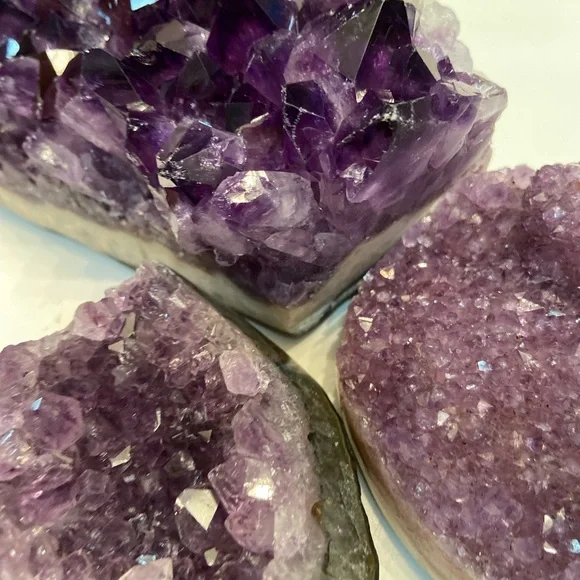 Trio of purple amethyst - Picture 3 of 6